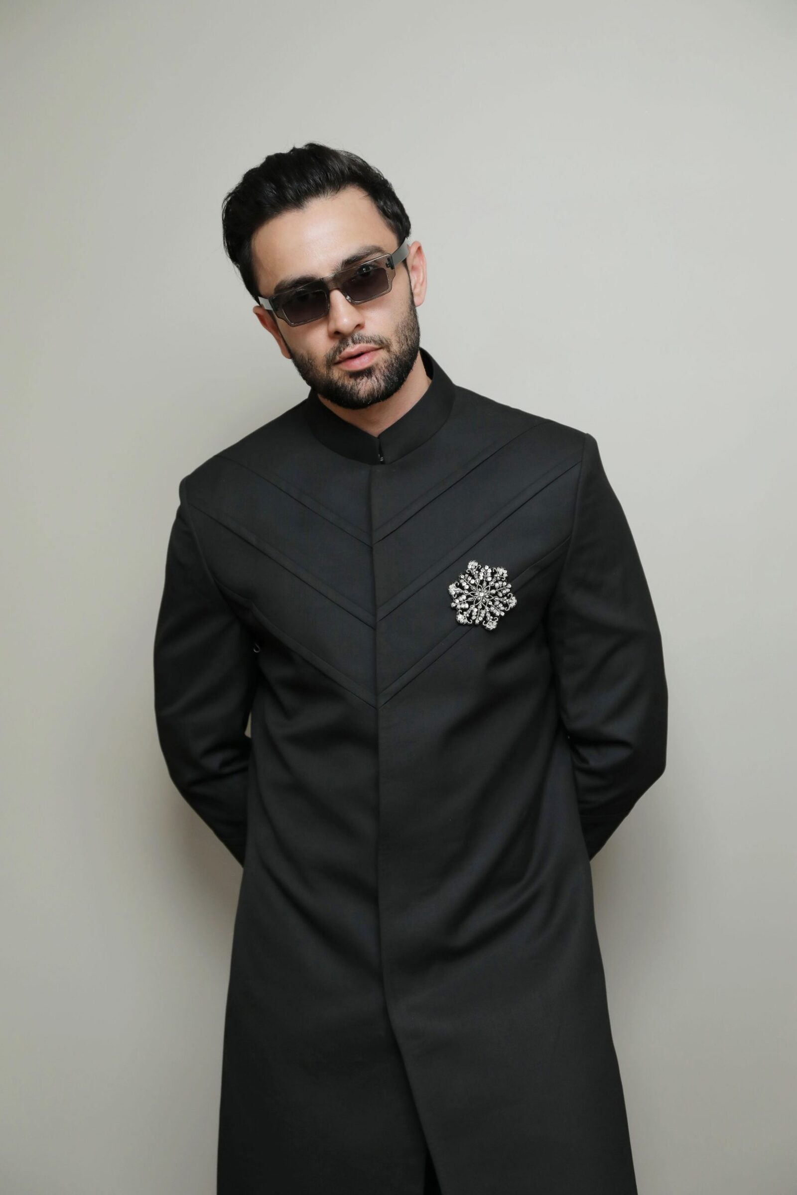 Black Indowestern set