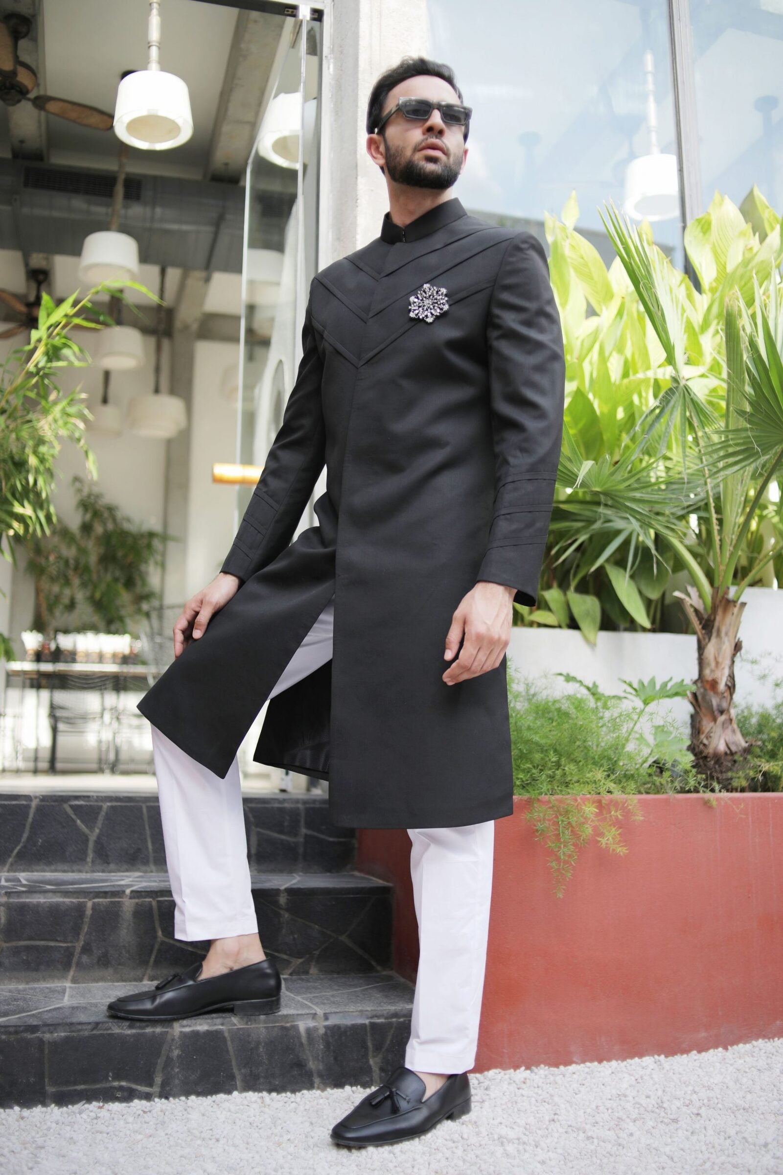 Black Indowestern set