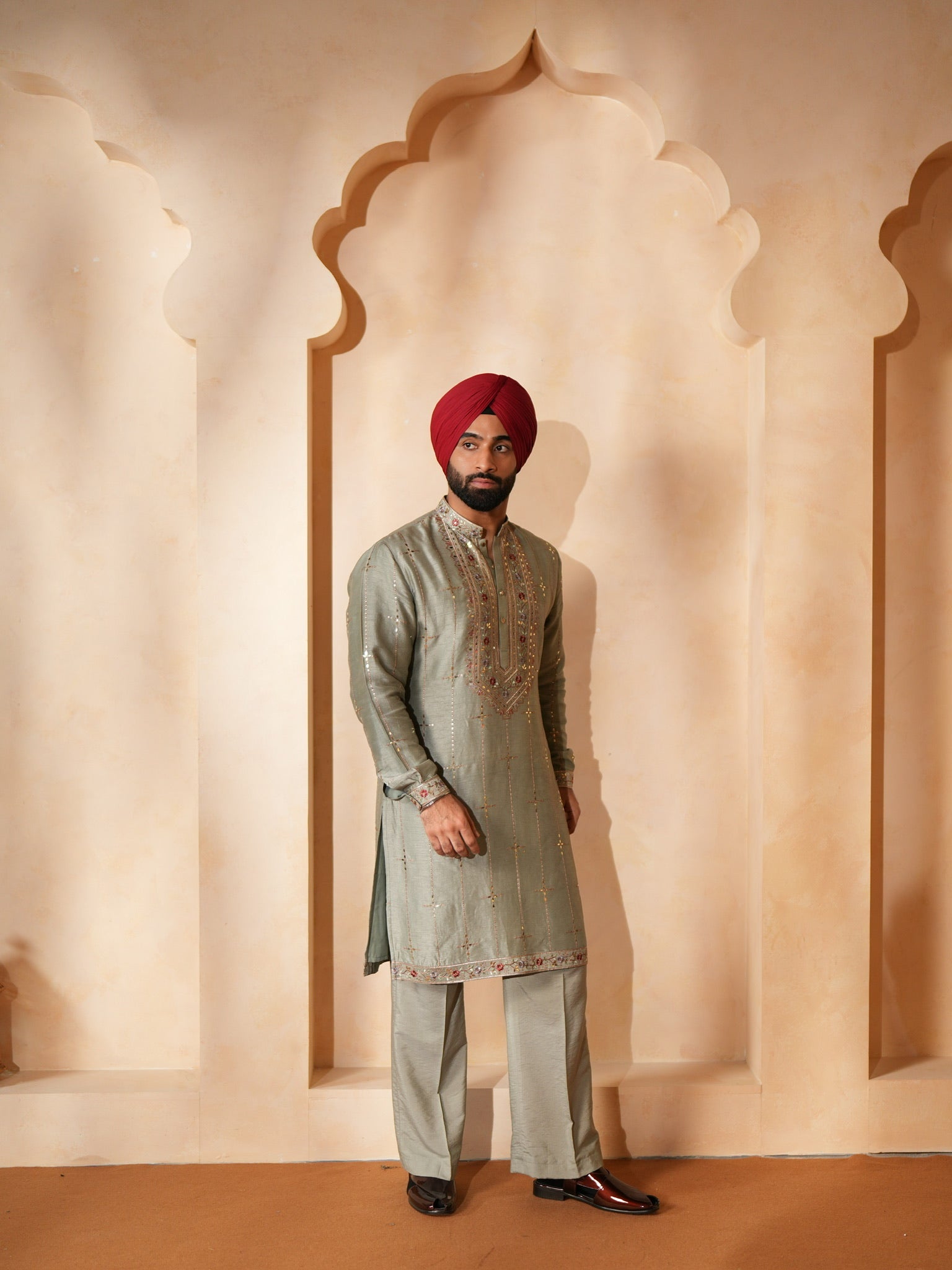 Sage Mehfil Kurta Set