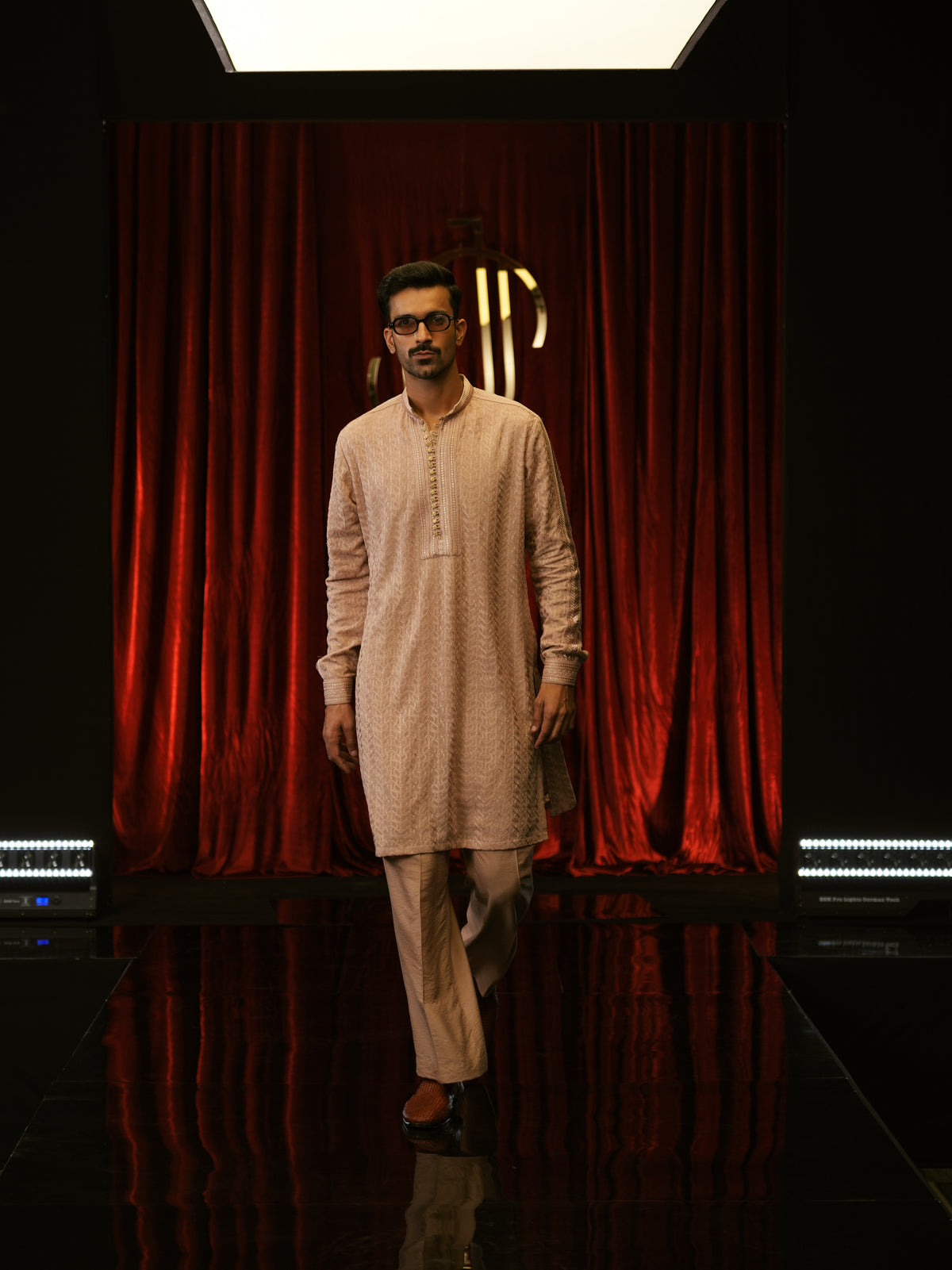Champagne Jacquard Kurta