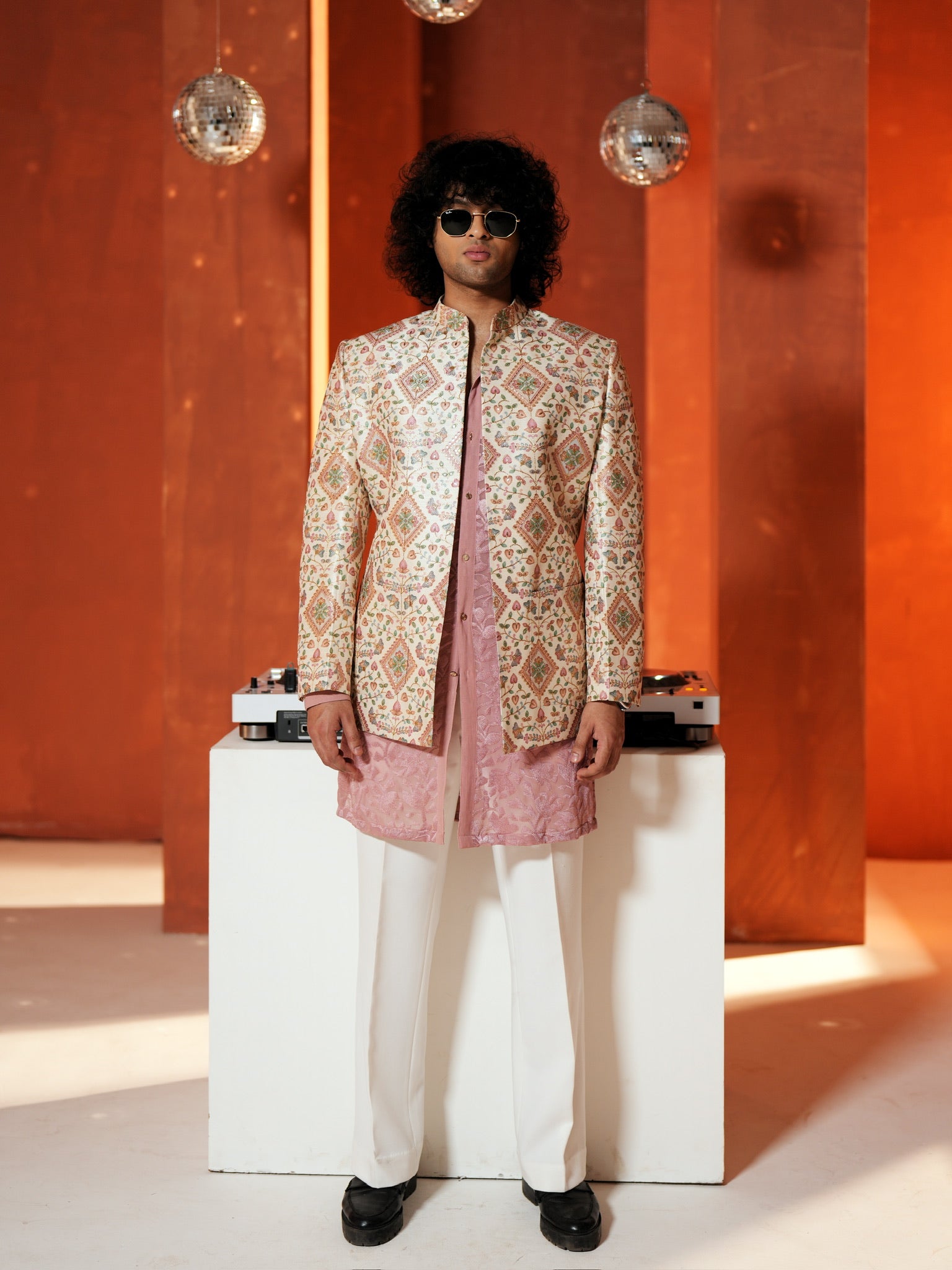 Ivory Jamawar Open Bandhgala