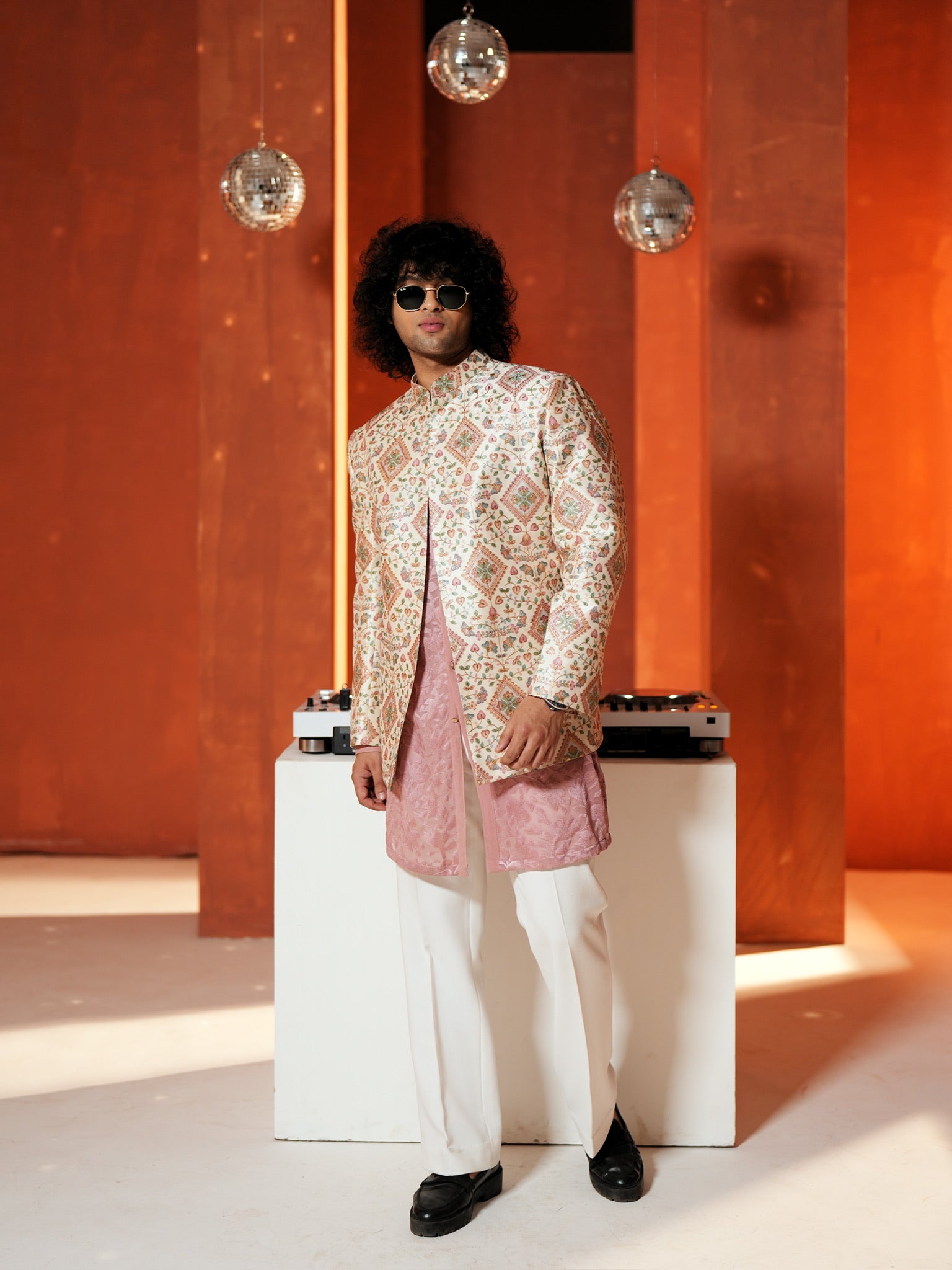 Ivory Jamawar Open Bandhgala