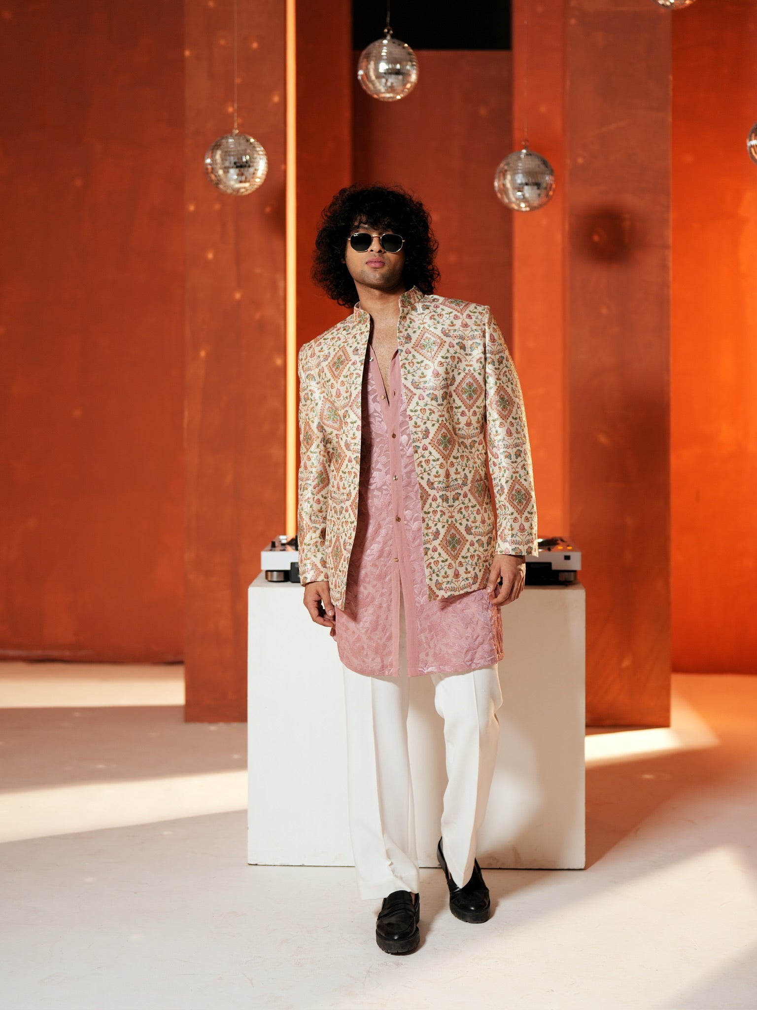 Ivory Jamawar Open Bandhgala