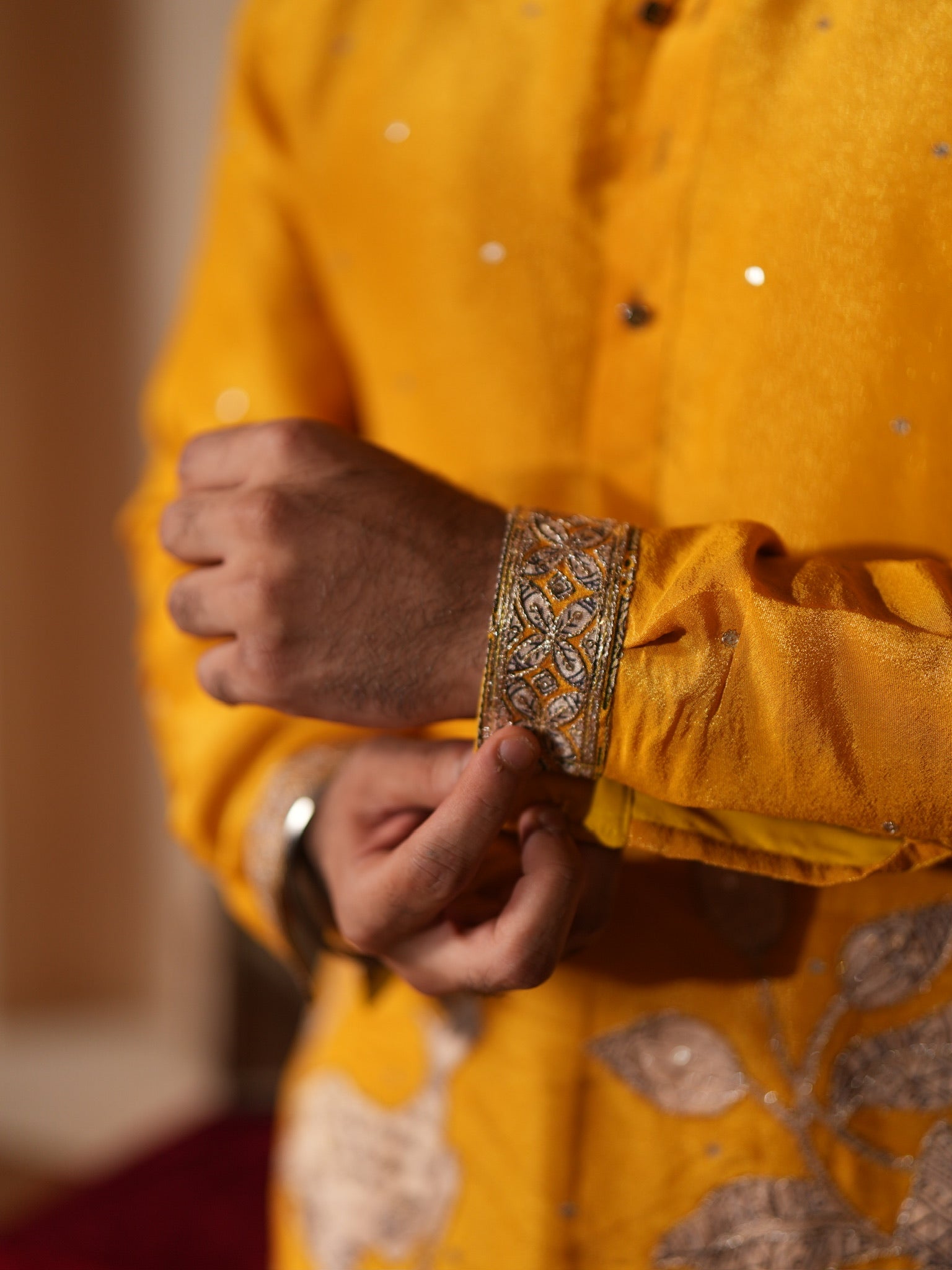 Noor yellow patch kurta