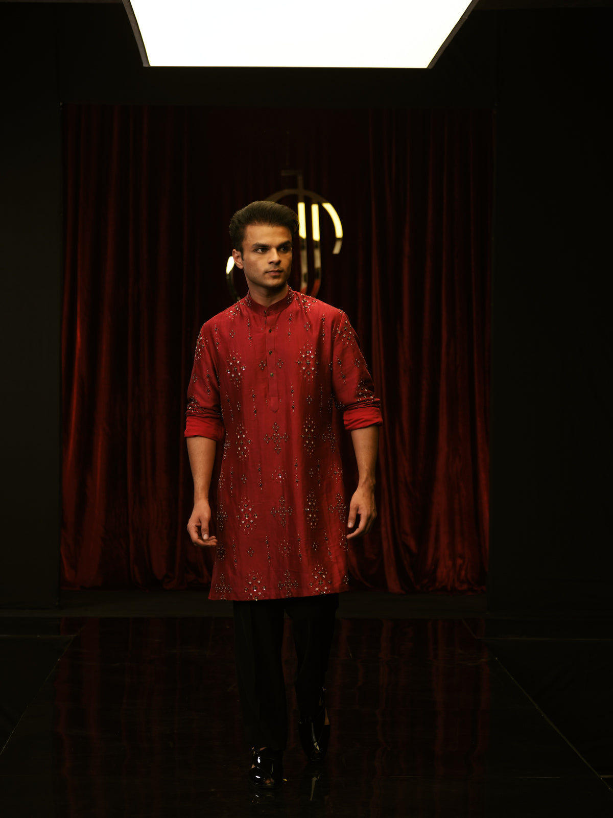 Red Royale Handwork Kurta