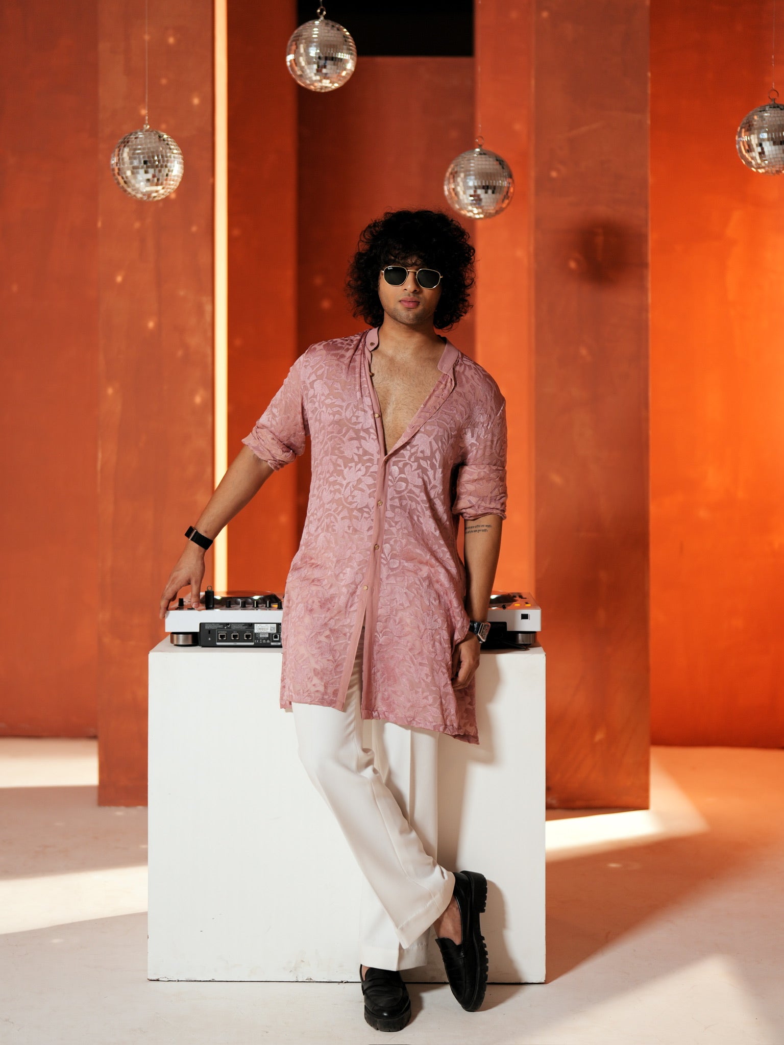 Dusty Pink Shirt Kurta