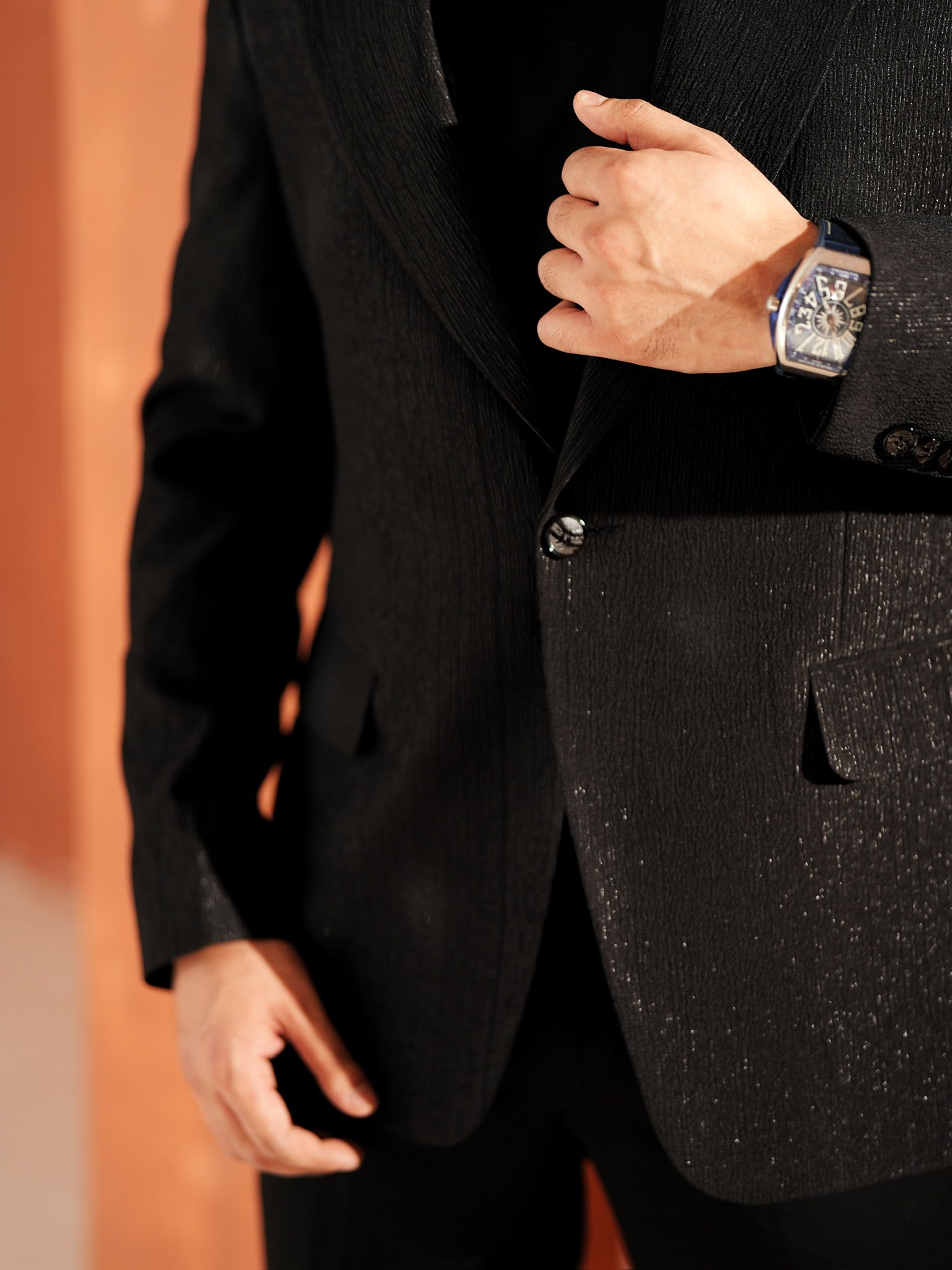 Shimmer Black Blazer