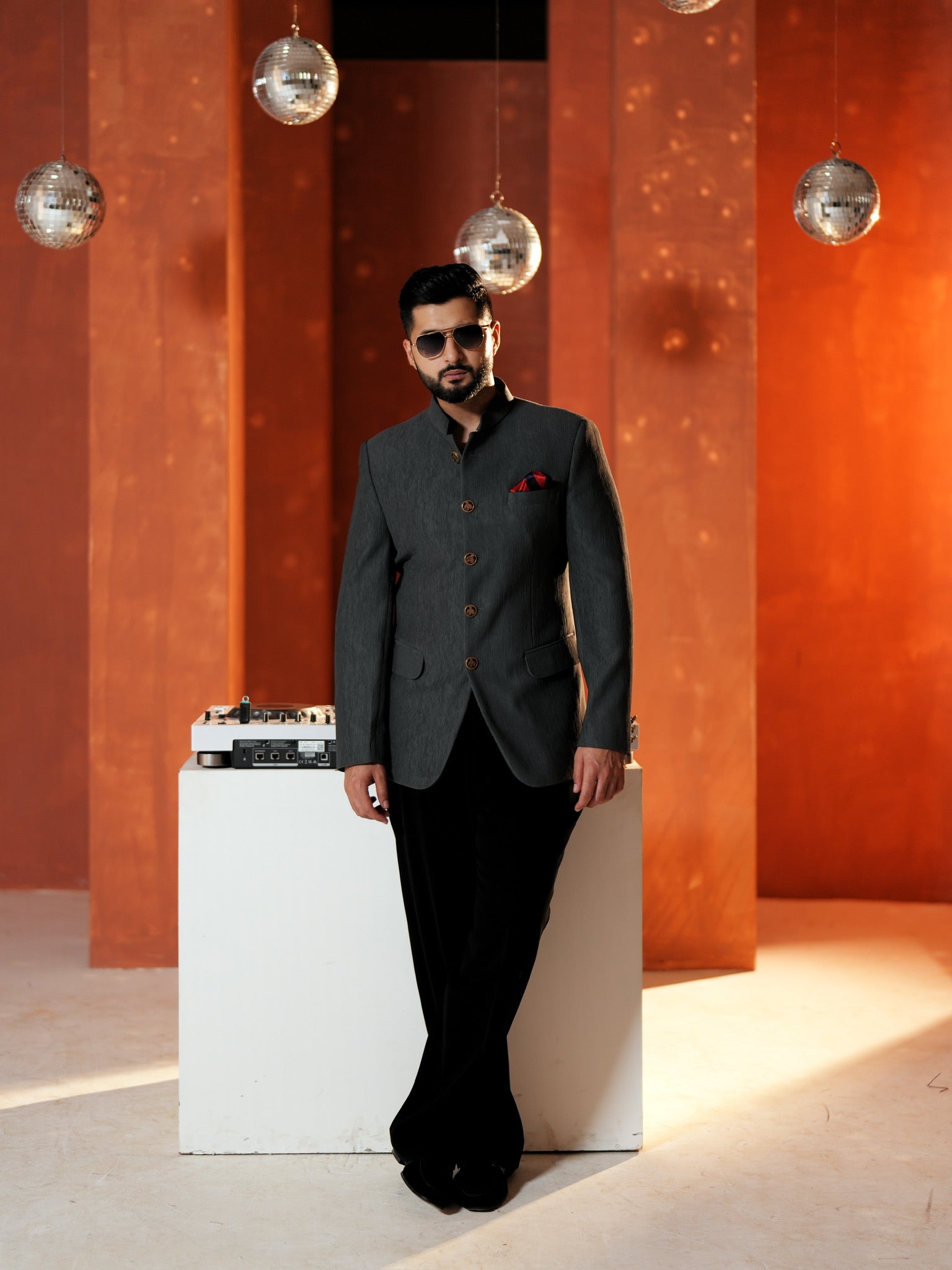 Charcoal Grey Bandhgala