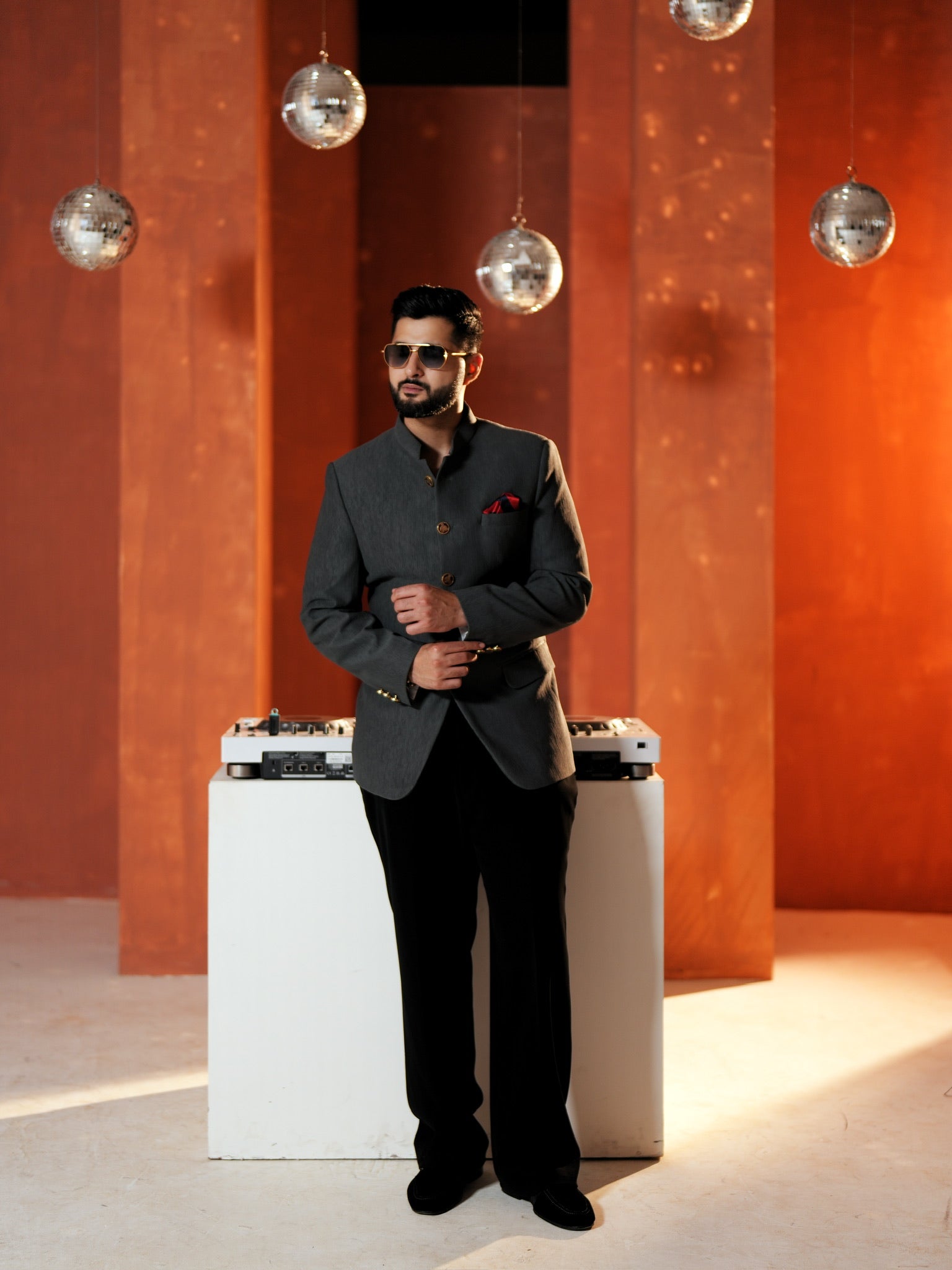 Charcoal Grey Bandhgala