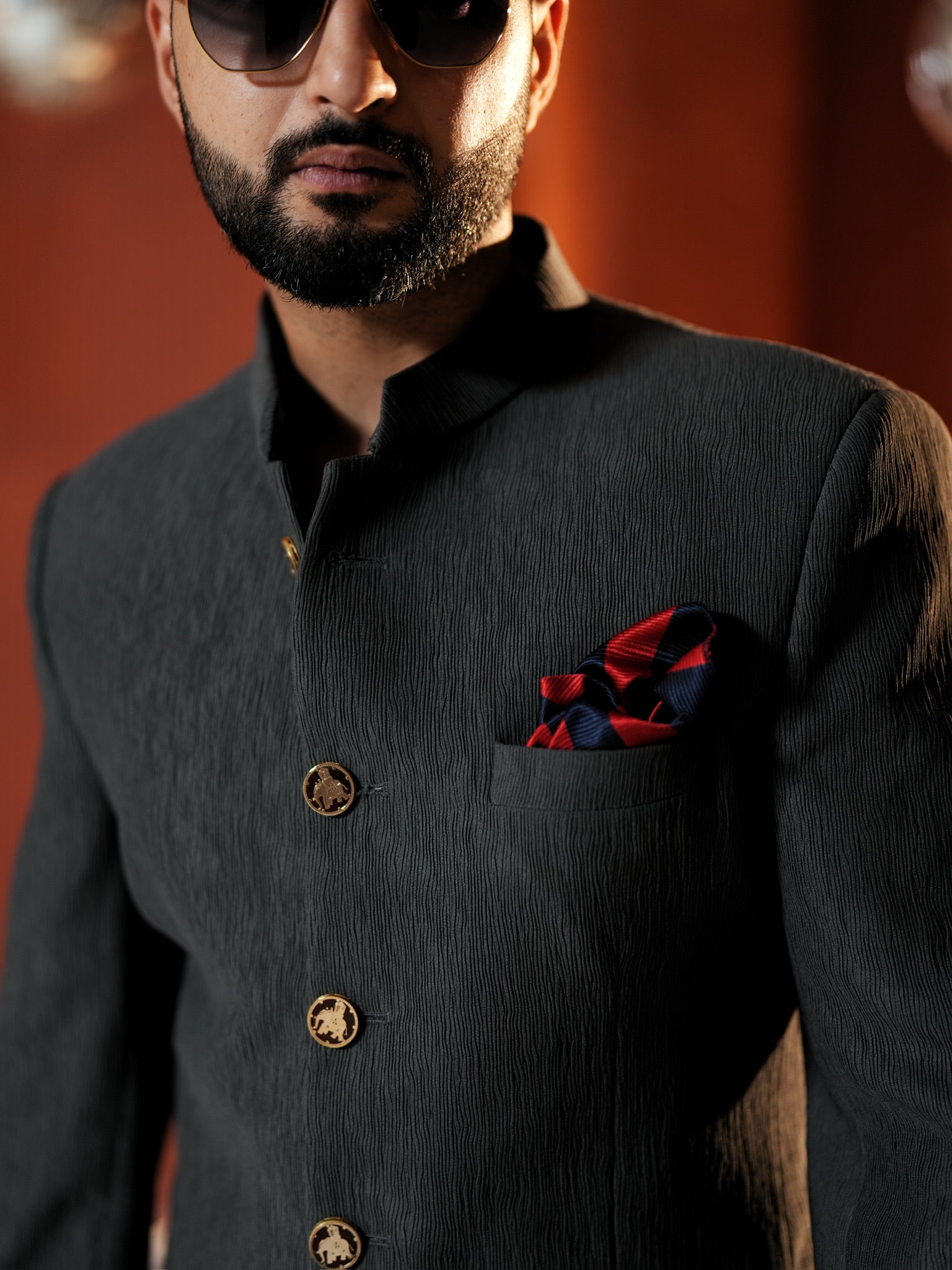 Charcoal Grey Bandhgala