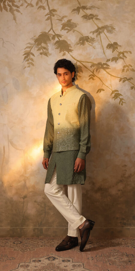 Ombre Aura Nehru Jacket Set