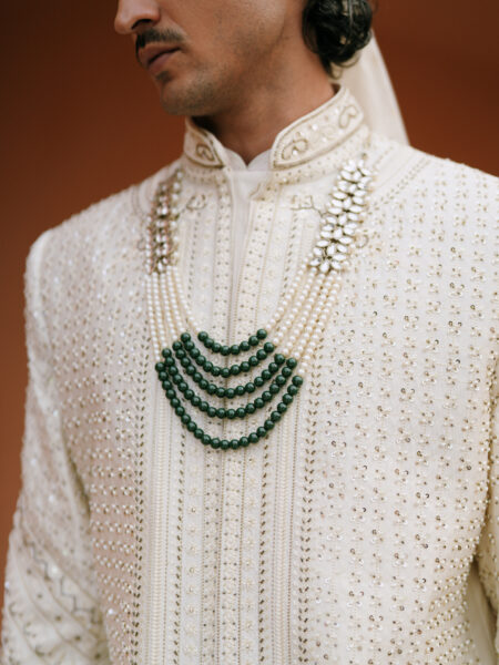 Ivory Embroidered Sherwani - Image 2