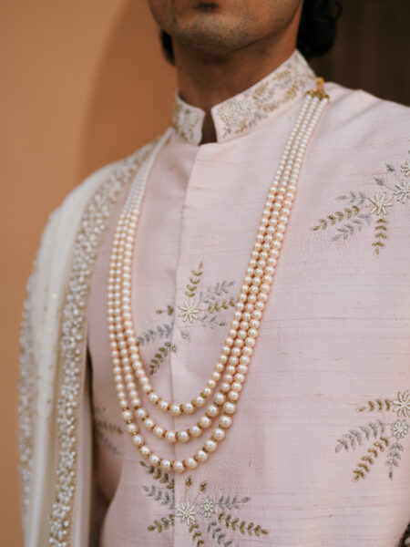 Pink Embroidered Sherwani - Image 3