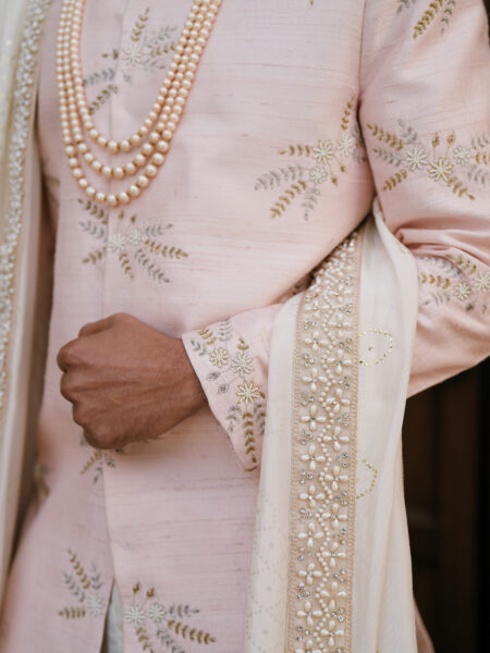 Pink Embroidered Sherwani - Image 4